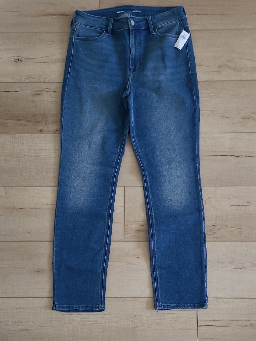 Old Navy High Rise Wow Straight Leg Blue Women's Jeans